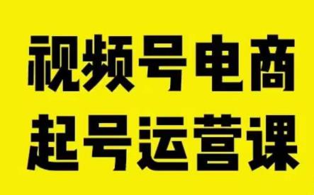 视频号电商起号运营课，教新人如何自然流起号，助力商家0-1突破| 网创圈
