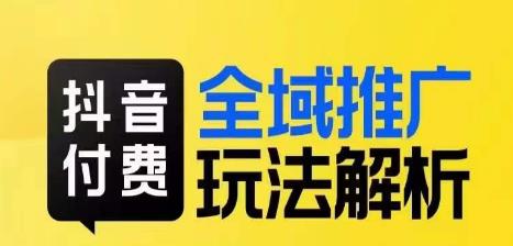 抖音付费全域推广玩法解析，抓住平台红利，小付费撬动大流量| 网创圈