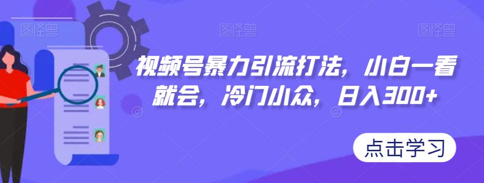 视频号暴力引流打法，小白一看就会，冷门小众，日入300+【揭秘】| 网创圈