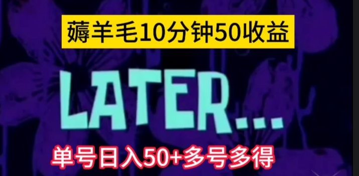 美团薅羊毛玩法，单号日入50+多号多得【仅揭秘】| 网创圈
