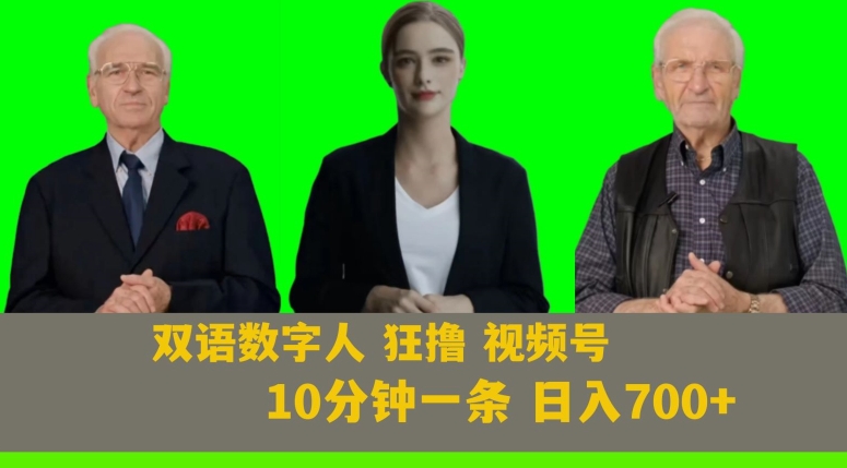 Ai生成双语数字人狂撸视频号，日入700+内附251G素材【揭秘】| 网创圈