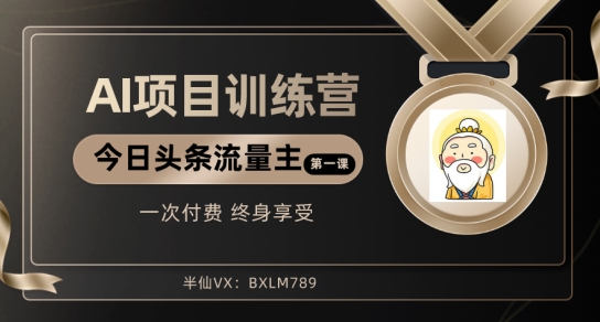 AI项目系列训练营（公众号流量主与今日头条篇）【揭秘】| 网创圈