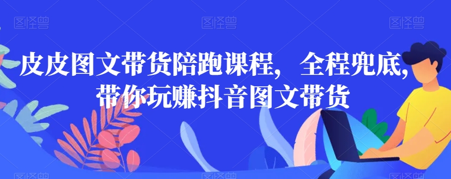 皮皮图文带货陪跑课程，全程兜底，带你玩赚抖音图文带货| 网创圈