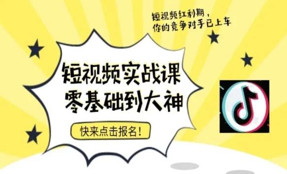 短视频零基础落地实操训练营，短视频实战课零基础到大神| 网创圈