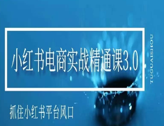 小红书电商实战精通课3.0，抓住小红书平台的风口，不错过有一个赚钱的机会| 网创圈