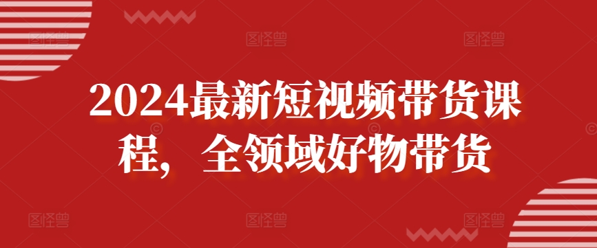2024最新短视频带货课程，全领域好物带货| 网创圈