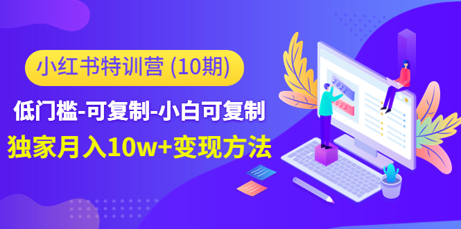 小红书特训营（第10期）低门槛-可复制-小白可复制-独家月入10w+变现方法| 网创圈