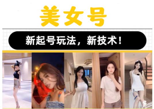 2023抖音快手短视频美女号课程制作玩法教程，美女号搬运新起号玩法，新技术（素材+教程）| 网创圈