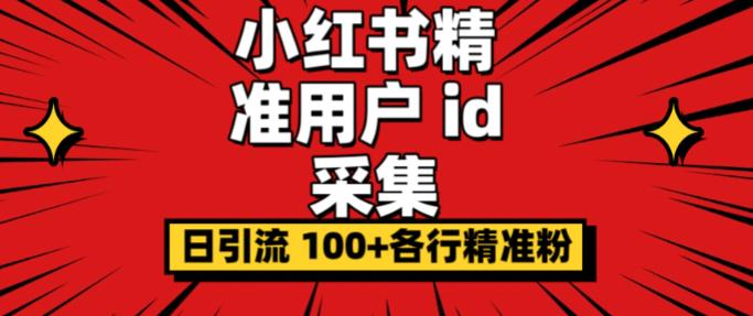 小白都会用的小红书精准用户id采集器日引流精准粉可达到100+（软件+教程）| 网创圈