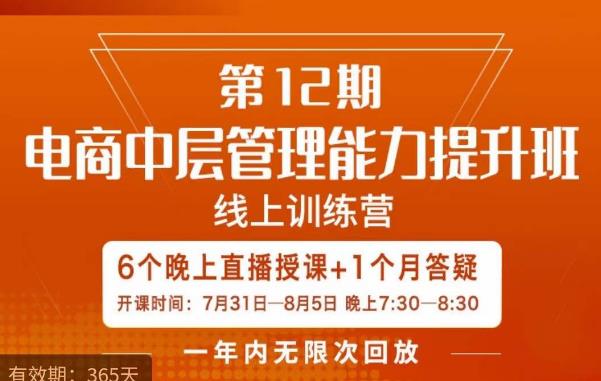 陈少珊·电商中层管理能力提升班，学习对象-电商公司各个岗位的主管，20人人以内的电商公司老板| 网创圈