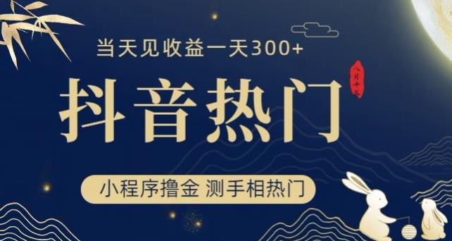 抖音最新小程序撸金，测手相上热门，当天见收益一小时变现300+【揭秘】| 网创圈
