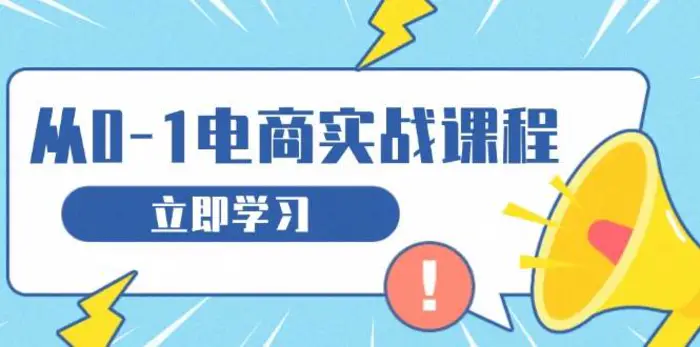 从零做电商实战课程，教你如何获取访客、选品布局，搭建基础运营团队| 副业网
