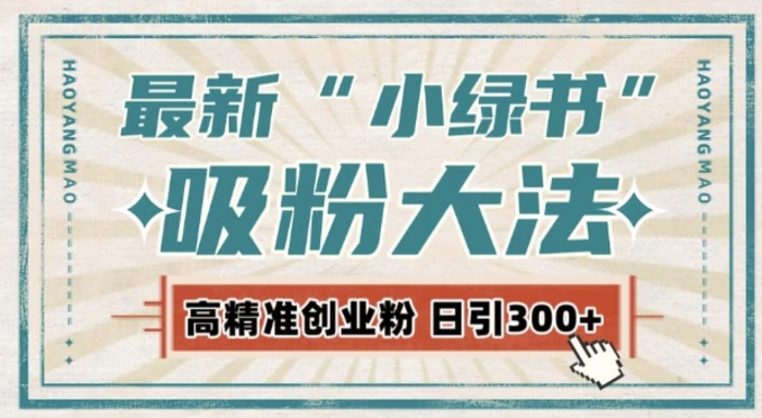 最新自动化“吸粉术”，小绿书激活私域流量，每日轻松吸引300+高质精准粉!| 网创圈