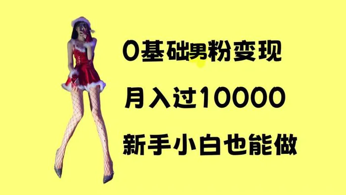 0基础男粉s粉变现，月入过1w+，操作简单，新手小白也能做【揭秘】| 网创圈