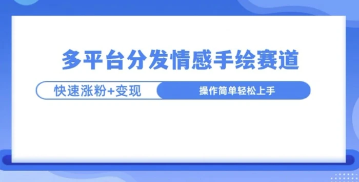 视频号手绘情感语录赛道玩法，快速涨粉+创作者计划收益| 网创圈