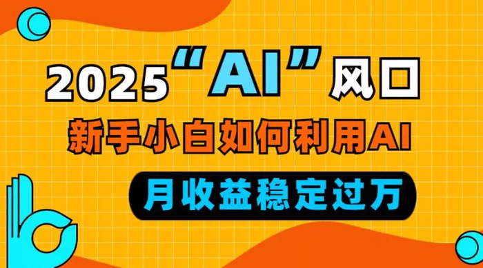 （13821期）2025“ AI ”风口，新手小白如何利用ai，每月收益稳定过万| 副业网
