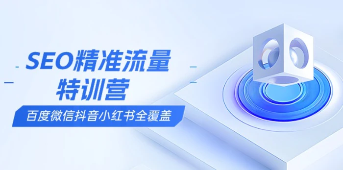 （13851期）SEO精准流量特训营，百度微信抖音小红书全覆盖，带你搞懂搜索优化核心技巧| 网创圈
