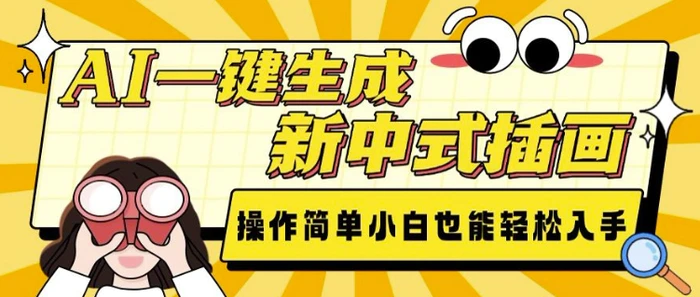AI一键生成新中式插画， 操作简单，小白也能轻松入手| 网创圈