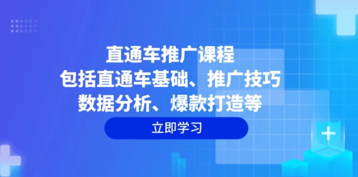 （14001期）直通车推广课程：包括直通车基础、推广技巧、数据分析、爆款打造等| 网创圈