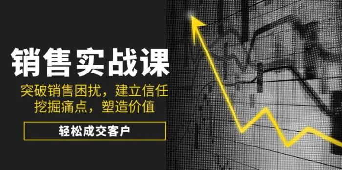 （14297期）销售实战课，突破销售困扰，建立信任，挖掘痛点，塑造价值，轻松成交客户| 网创圈