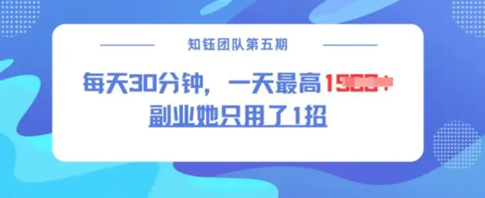 副业她只用了1招，每天30分钟，无脑二创，一天最高1.5k| 网创圈