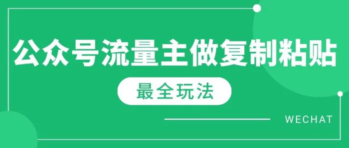（14333期）最新完整Ai流量主爆文玩法，每天只要5分钟做复制粘贴，每月轻松10000+| 网创圈