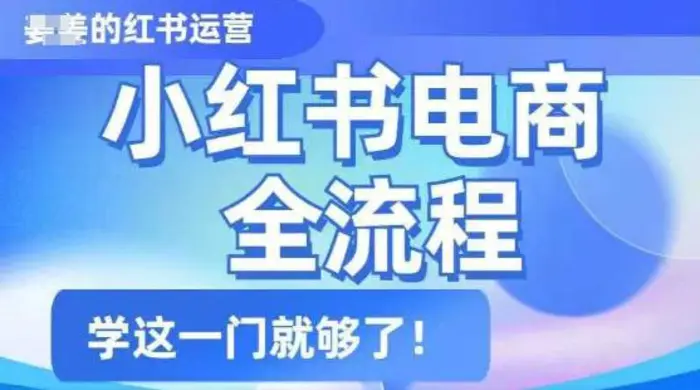 小红书电商全流程，精简易懂，从入门到精通，学这一门就够了| 网创圈