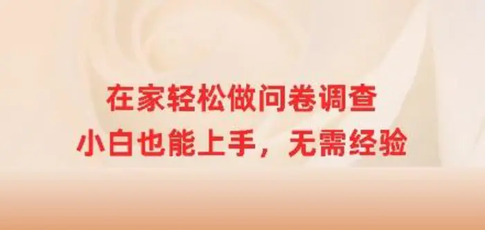 在家轻松做问卷调查，小白也能上手，无需经验| 网创圈