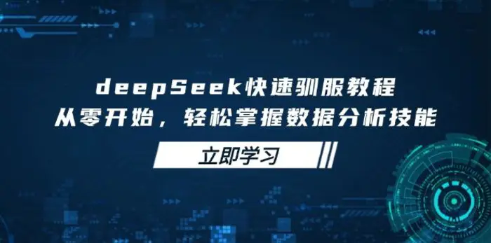 （14536期）deepSeek快速驯服教程，从零开始，轻松掌握数据分析技能| 副业网