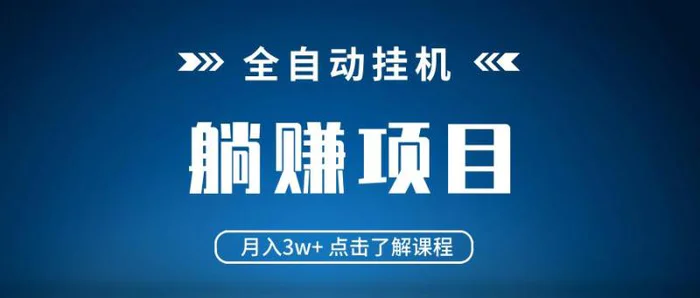 （14551期）全自动挂机项目 月入3w+ 真正躺平项目 不吃电脑配置 当天见收益| 副业网
