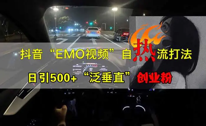 （14135期）抖音EMO自热流创业粉打法，三天起千粉号，单视频十万播放量，多账号矩…| 网创圈