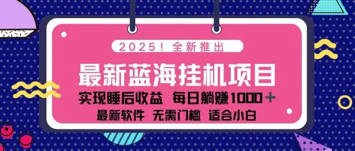 （14216期）2025最新挂机躺赚项目 一台电脑轻松日入500| 网创圈