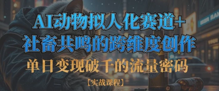单日变现破千的流量密码，AI动物拟人化赛道+社畜共鸣的跨维度创作| 网创圈