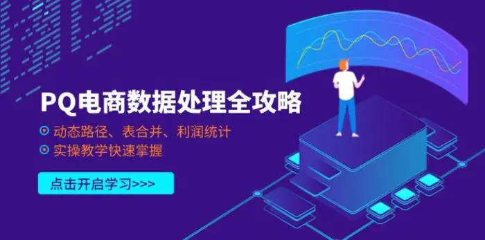 （14240期）PQ电商数据处理全攻略，动态路径、表合并、利润统计，实操教学快速掌握| 网创圈