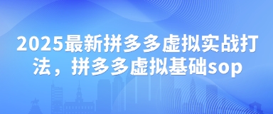 2025最新拼多多虚拟实战打法，拼多多虚拟基础sop| 网创圈