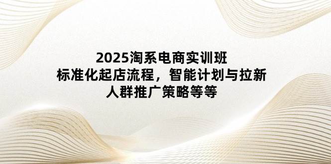 2025淘系电商实训班：标准化起店流程，智能计划与拉新，人群推广策略等等| 副业网