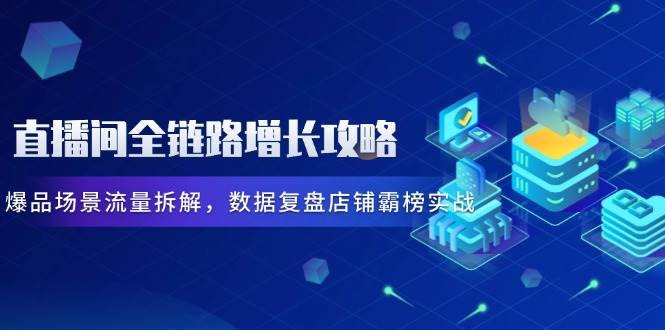 直播间全链路增长攻略，爆品场景流量拆解，数据复盘店铺霸榜实战| 副业网