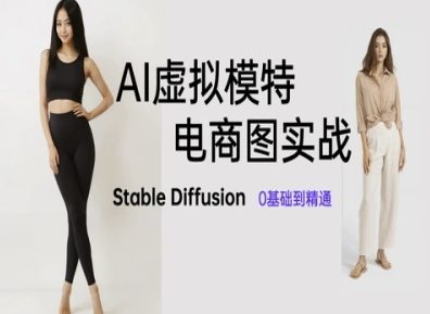 AI虚拟模特电商图实战，AI绘画Stable Diffusion 0基础到精通| 副业网