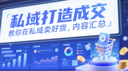 私域打造成交，教你在私域卖好货，内容汇总| 网创圈