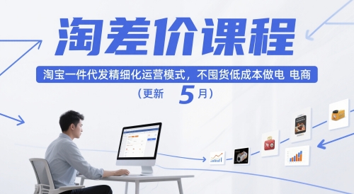 淘差价课程，淘宝一件代发精细化运营模式，不囤货低成本做电商（更新5月）| 网创圈