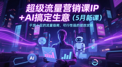 超级流量营销课IP+AI搞定生意（5月新课）干货十足的流量指南，可行性强的提效攻略| 网创圈