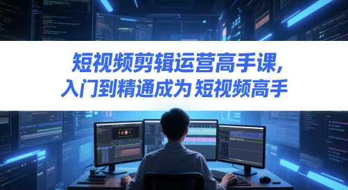 短视频剪辑运营高手课，入门到精通成为短视频高手| 网创圈