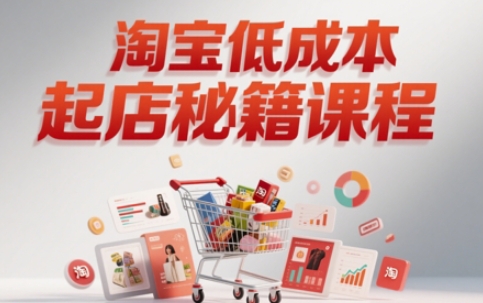 淘宝低成本起店系统课，助你快速起店，实现弯道超车| 网创圈