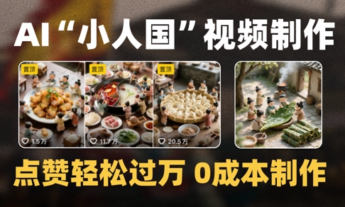 爆款1000W+播放微缩景观迷你小人国AI视频0成本制作全流程教学| 副业网