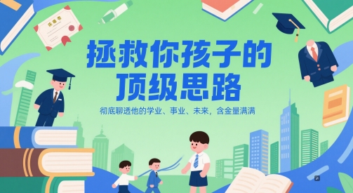 付费文章：拯救你孩子的顶级思路，彻底聊透他的学业、事业、未来，含金量满满| 副业网