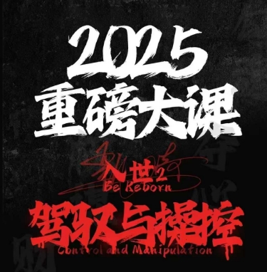 2025重磅大课，入世2，驾驭与控制| 网创圈