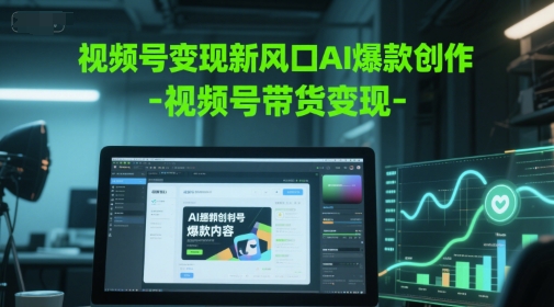 视频号变现新风口AI爆款创作-视频号带货变现| 网创圈