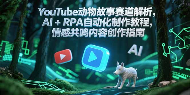 YouTube动物故事赛道解析，AI+RPA自动化制作教程，情感共鸣内容创作指南| 副业网