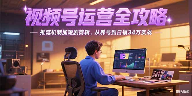 2025视频号运营全攻略，推流机制加短剧剪辑，从养号到日销34万实战| 副业网