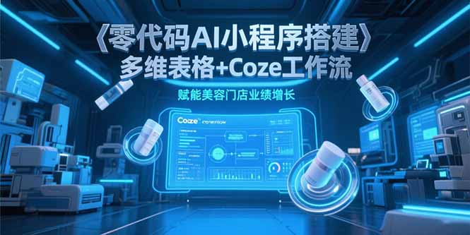 零代码AI小程序搭建，多维表格+Coze工作流，赋能美容门店业绩增长| 副业网